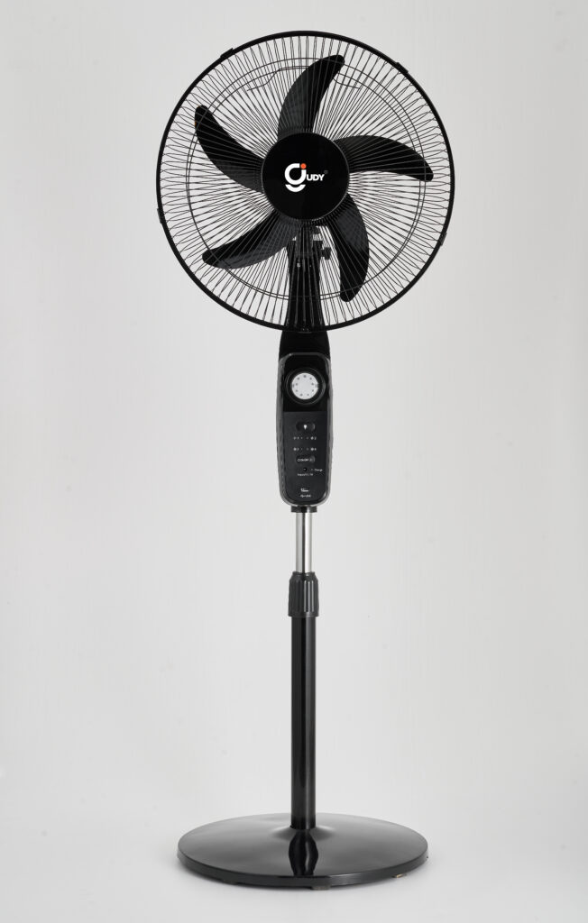Gudy 18-Inch Rechargeable Fan With Solar Panel [Flamingo Series]